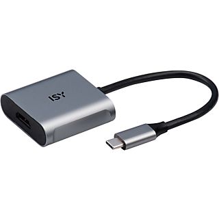 ISY Adapter IAD-1015 USB-C auf HDMI 2.0 mit Power Delivery, 4K/30Hz, Silber