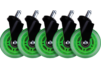 L33T Rubber Wheels - Roue en caoutchouc (Noir/Vert)