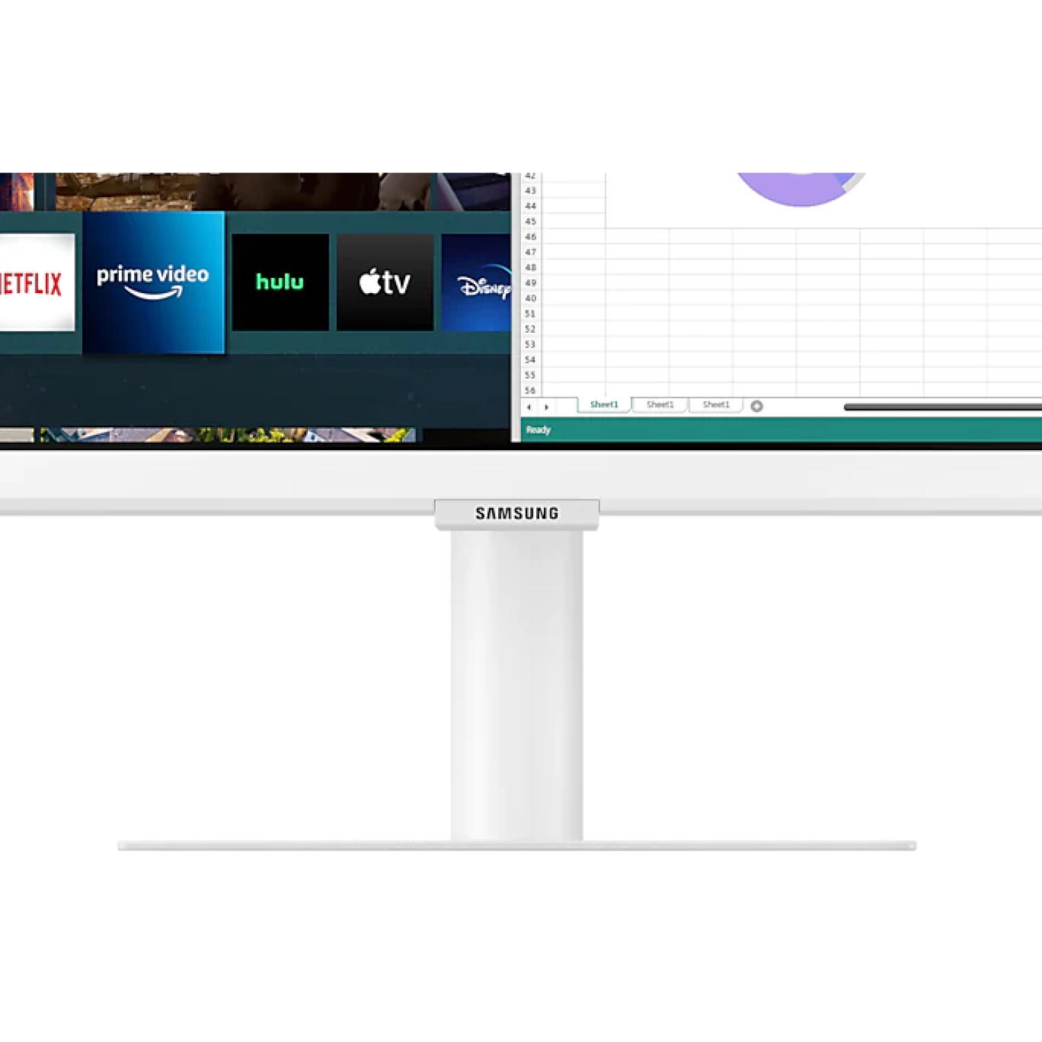 Monitor - Samsung Smart Monitor M5 LS32AM501NUXEN, 32" FHD, 8 ms, 60 Hz, Wi-Fi, BT 4.2, Tizen™, Blanco