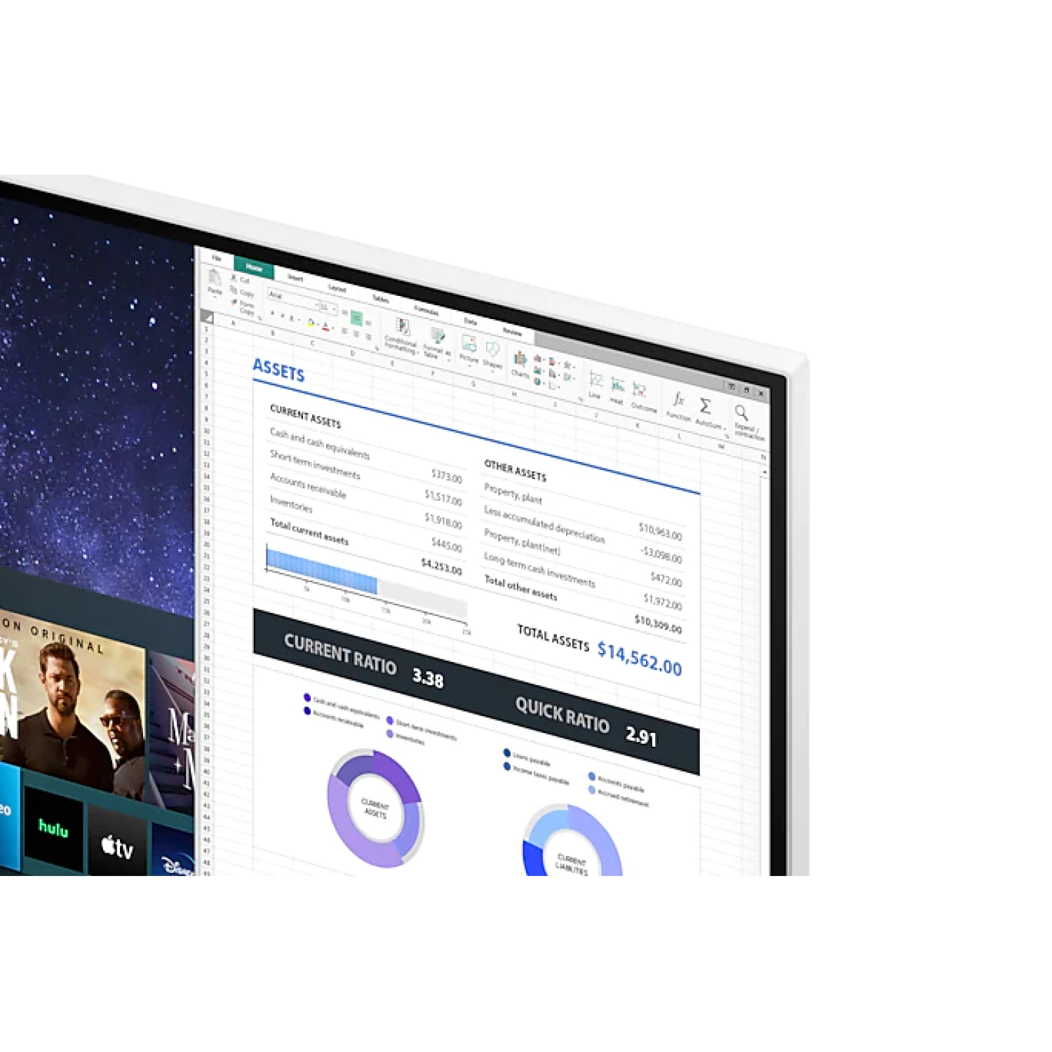 Monitor - Samsung Smart Monitor M5 LS32AM501NUXEN, 32" FHD, 8 ms, 60 Hz, Wi-Fi, BT 4.2, Tizen™, Blanco