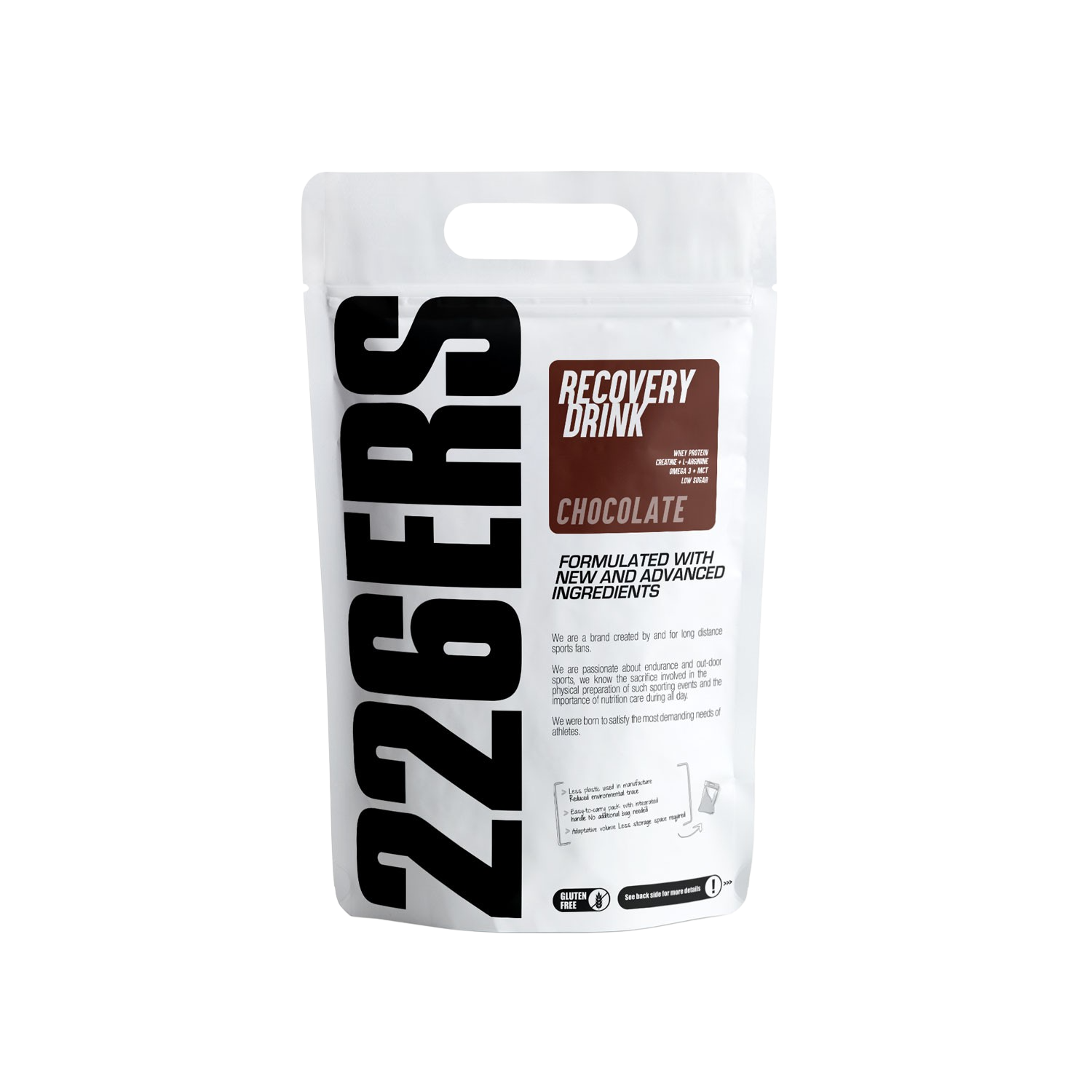 226ers Recovery Drink recuperador muscular con whey creatina hidratos de carbono y larginina sin gluten chocolate 1000 gr suplemento alimenticio 250 mg 1.5 3