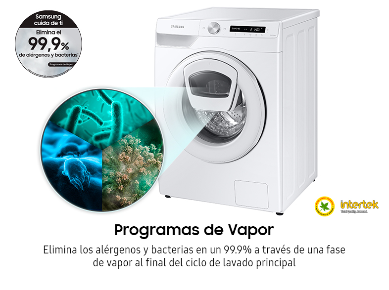 Lavadora carga frontal - Samsung WW10T554DTW/S3, 10,5 Kg, AddWash, 23 programas, EcoBubble,  Blanco