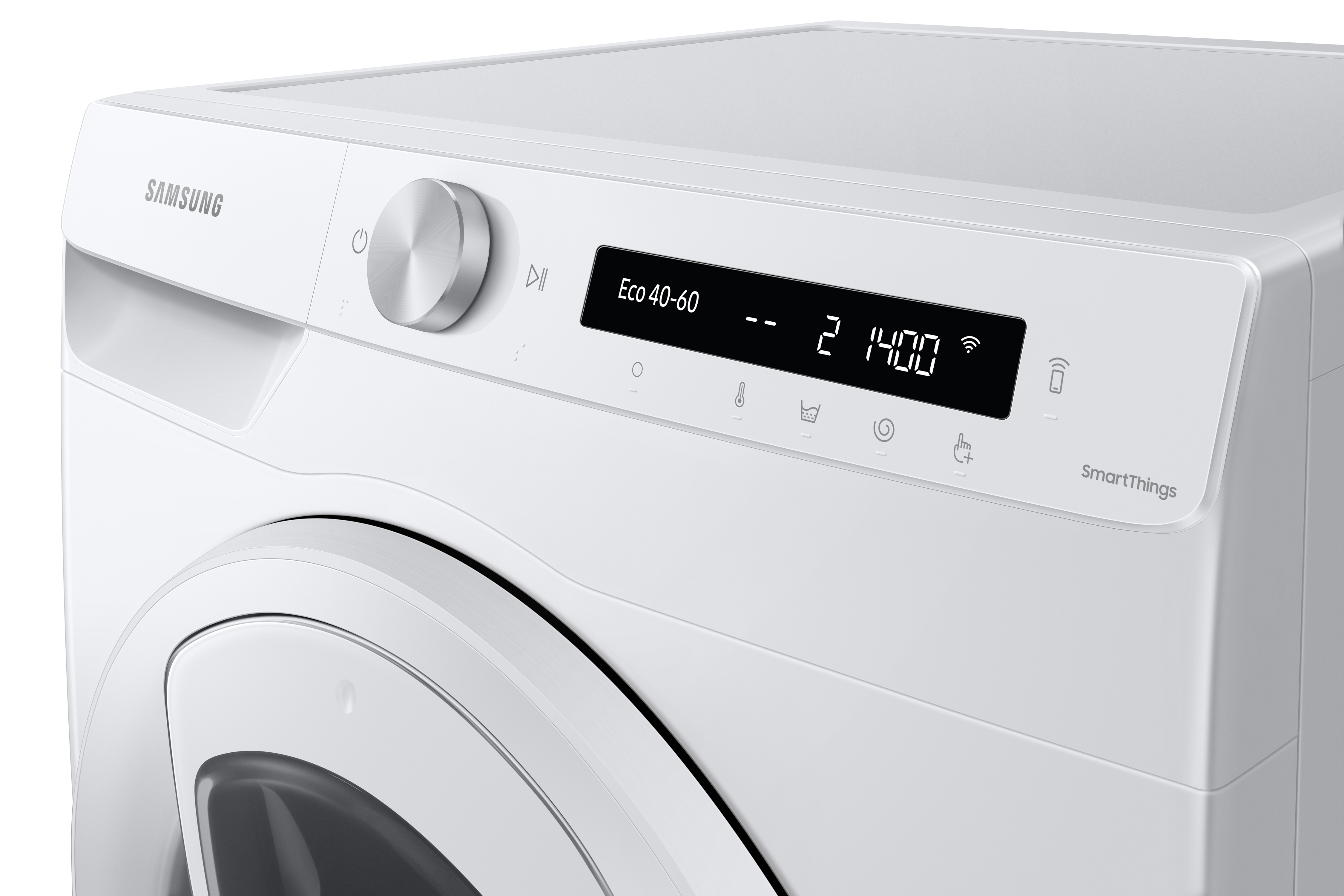 Lavadora carga frontal - Samsung WW10T554DTW/S3, 10,5 Kg, AddWash, 23 programas, EcoBubble,  Blanco