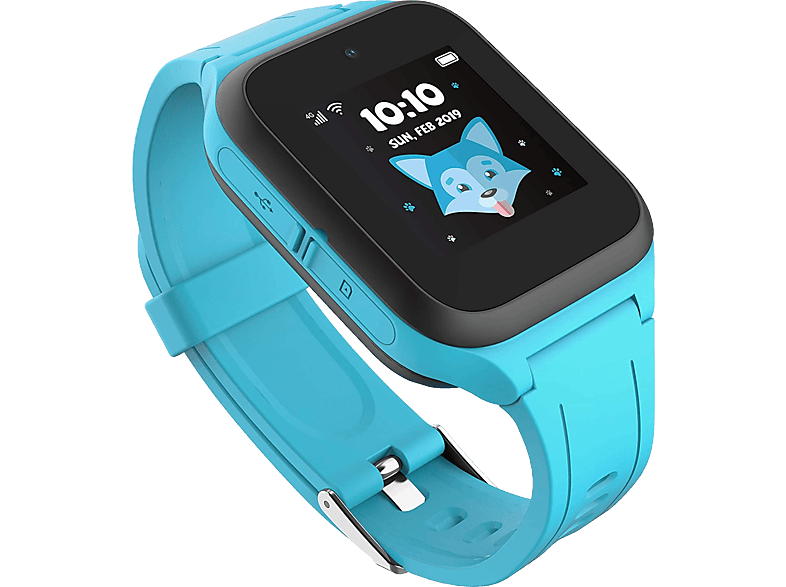 TCL Movetime Family Watch MT40X - Smartwatch für Kinder (Breite: 18 mm, Silikon, Blau/Schwarz)