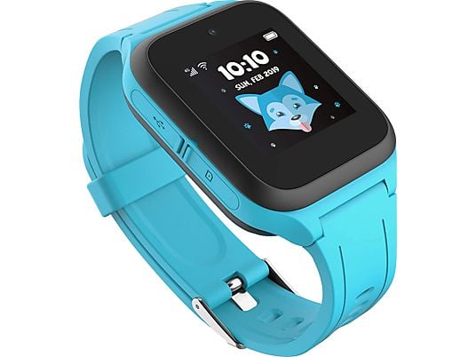 TCL Movetime Family Watch MT40X - Smartwatch für Kinder (Breite: 18 mm, Silikon, Blau/Schwarz)