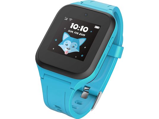 TCL Movetime Family Watch MT40X - Smartwatch per bambini (Larghezza: 18 mm, Silicone, Blu/Nero)