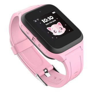 TCL Movetime Family Watch MT40X - Smartwatch für Kinder (Breite: 18 mm, Silikon, Pink/Schwarz)