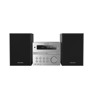 GRUNDIG CMS 4200 BT DAB+ Kompaktanlagen (Silber (Bedienteil), Schwarz (Lautsprecher))