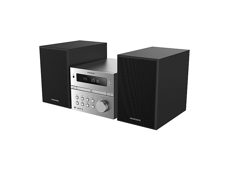 GRUNDIG CMS 4200 BT DAB+ Kompaktanlagen (Silber (Bedienteil), Schwarz (Lautsprecher))