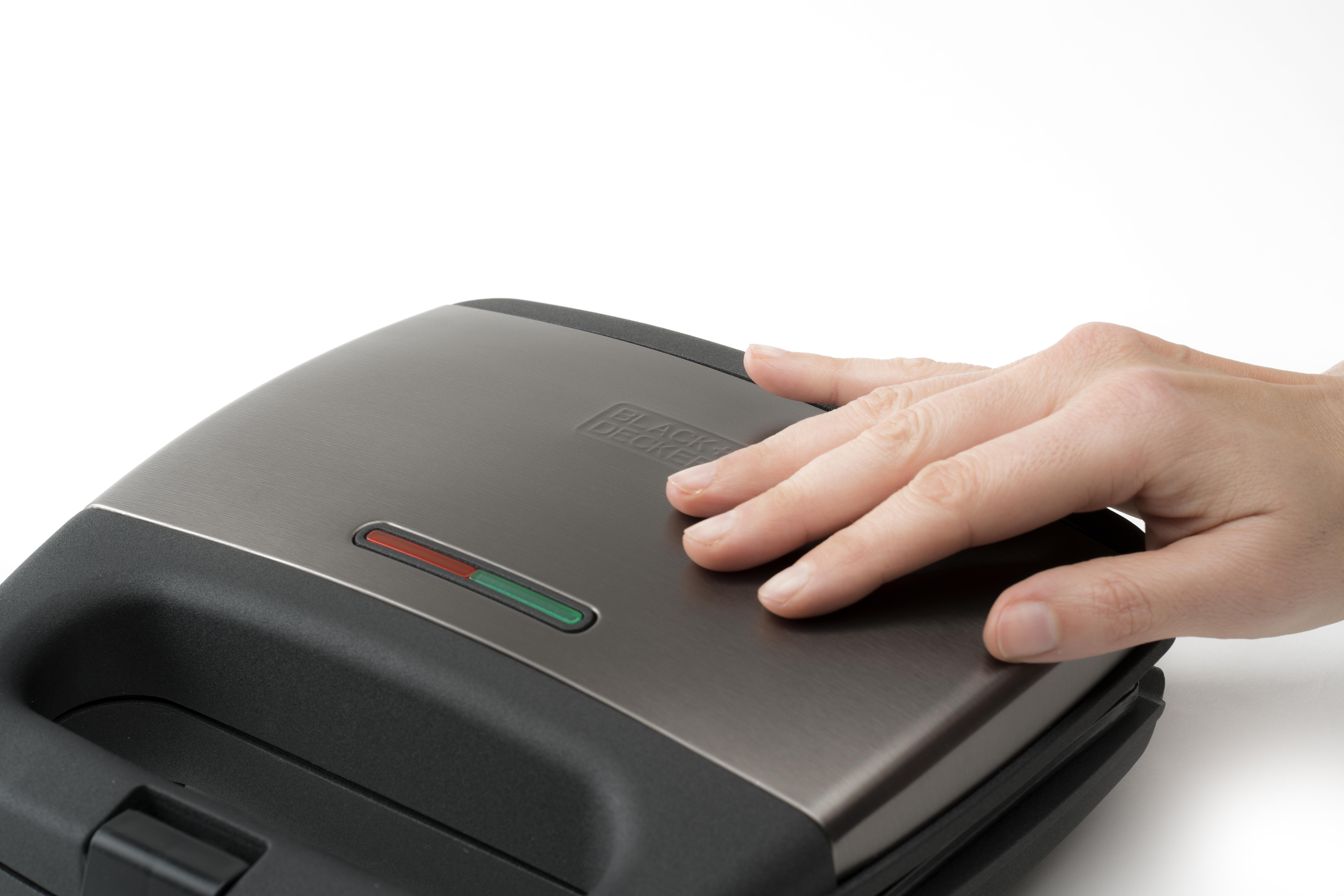 BLACK+DECKER BXSA751E Sandwichmaker Edelstahl