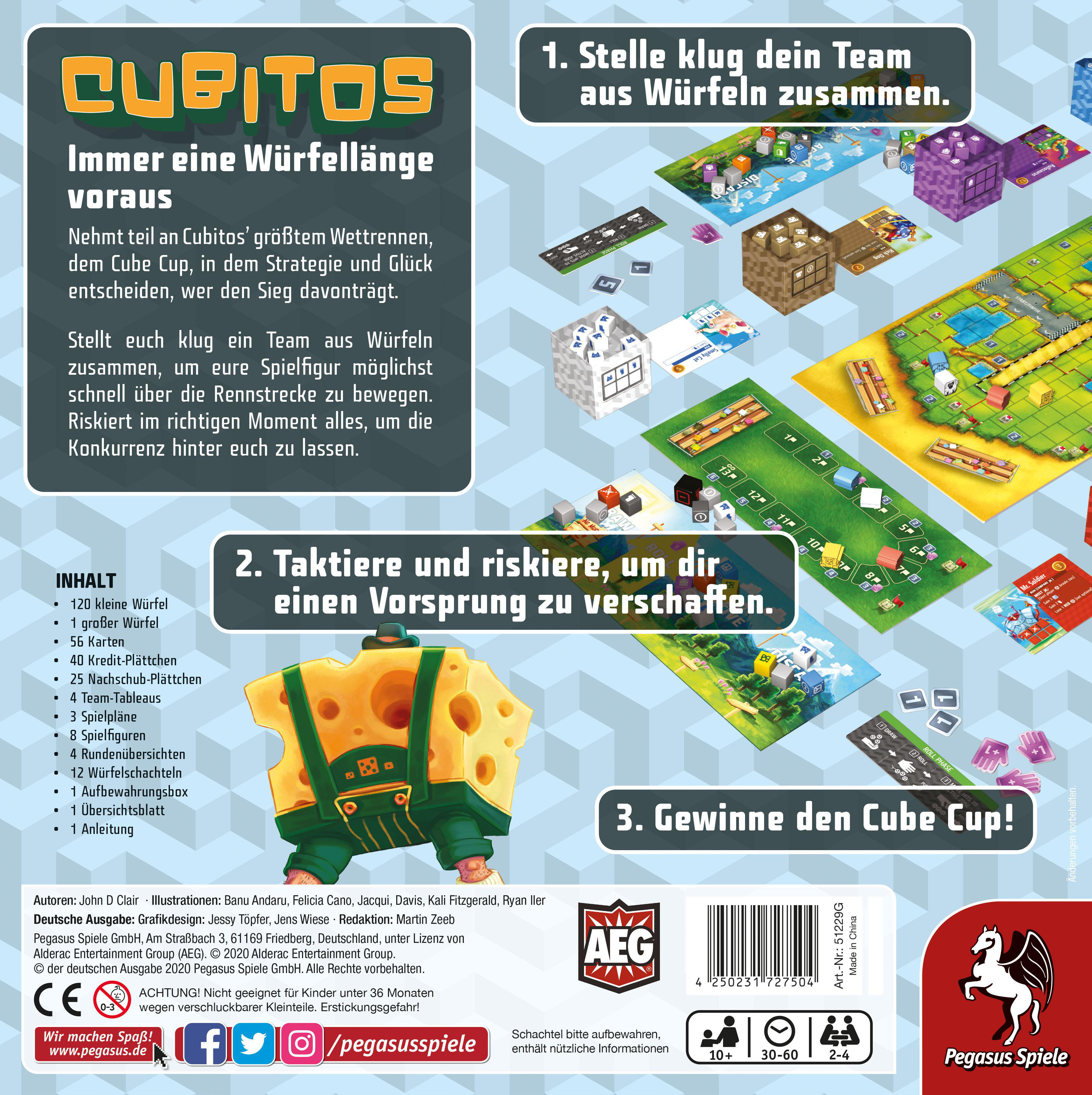 PEGASUS SPIELE Cubitos Brettspiel Mehrfarbig