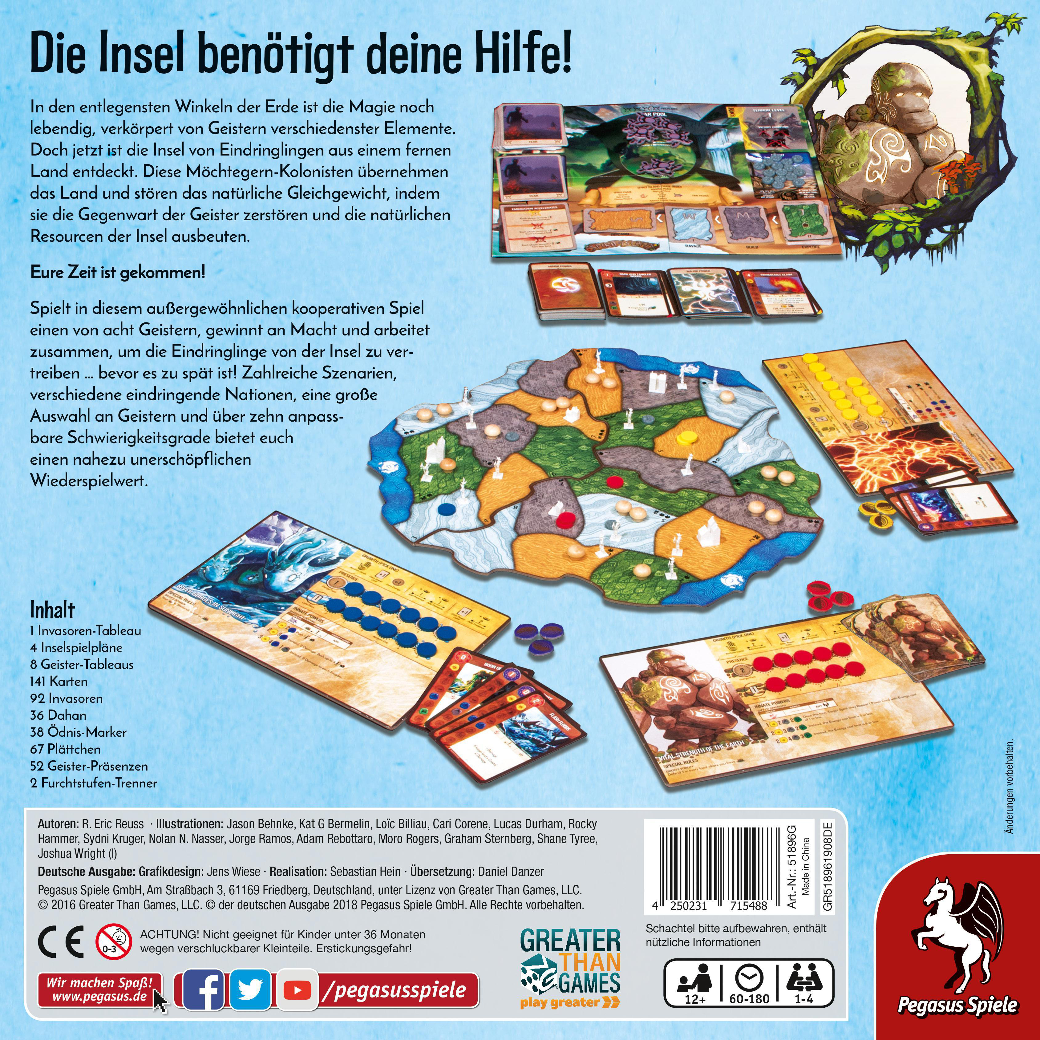 Spirit (deutsche Ausgabe) PEGASUS Mehrfarbig Island Brettspiel SPIELE