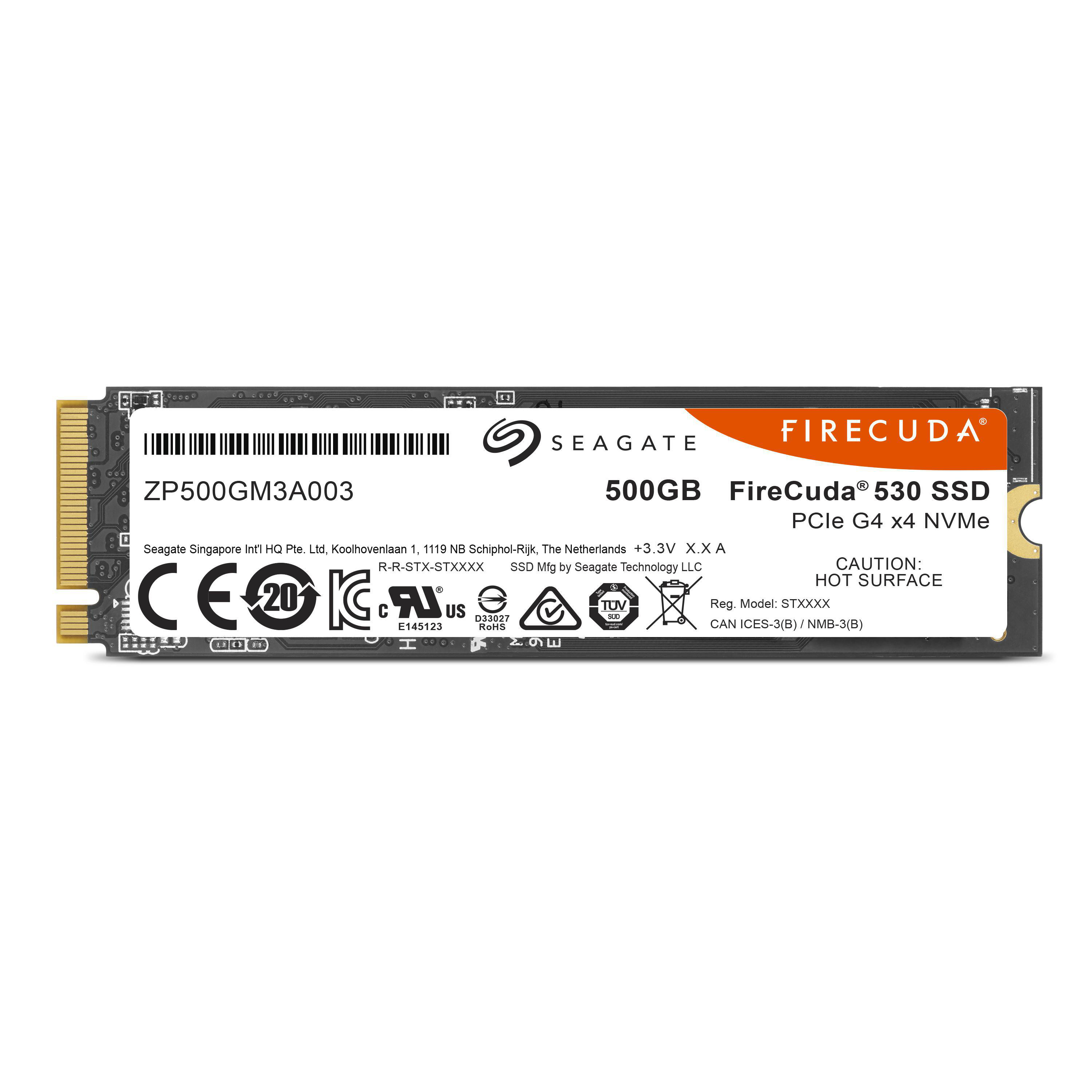 SEAGATE Firecuda 530 NVMe Festplatte Retail, 500 GB NAND Flash, SSD PCI Express, intern