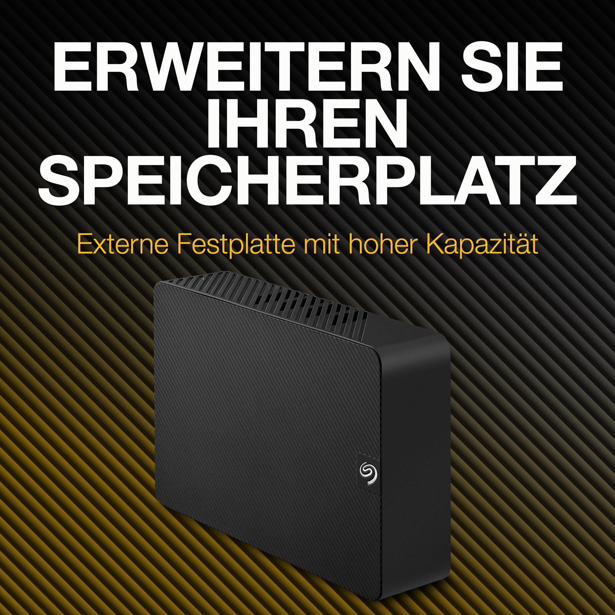 extern, 3,5 Schwarz TB Zoll, SEAGATE (10) 12 Festplatte, Desktop HDD, Expansion