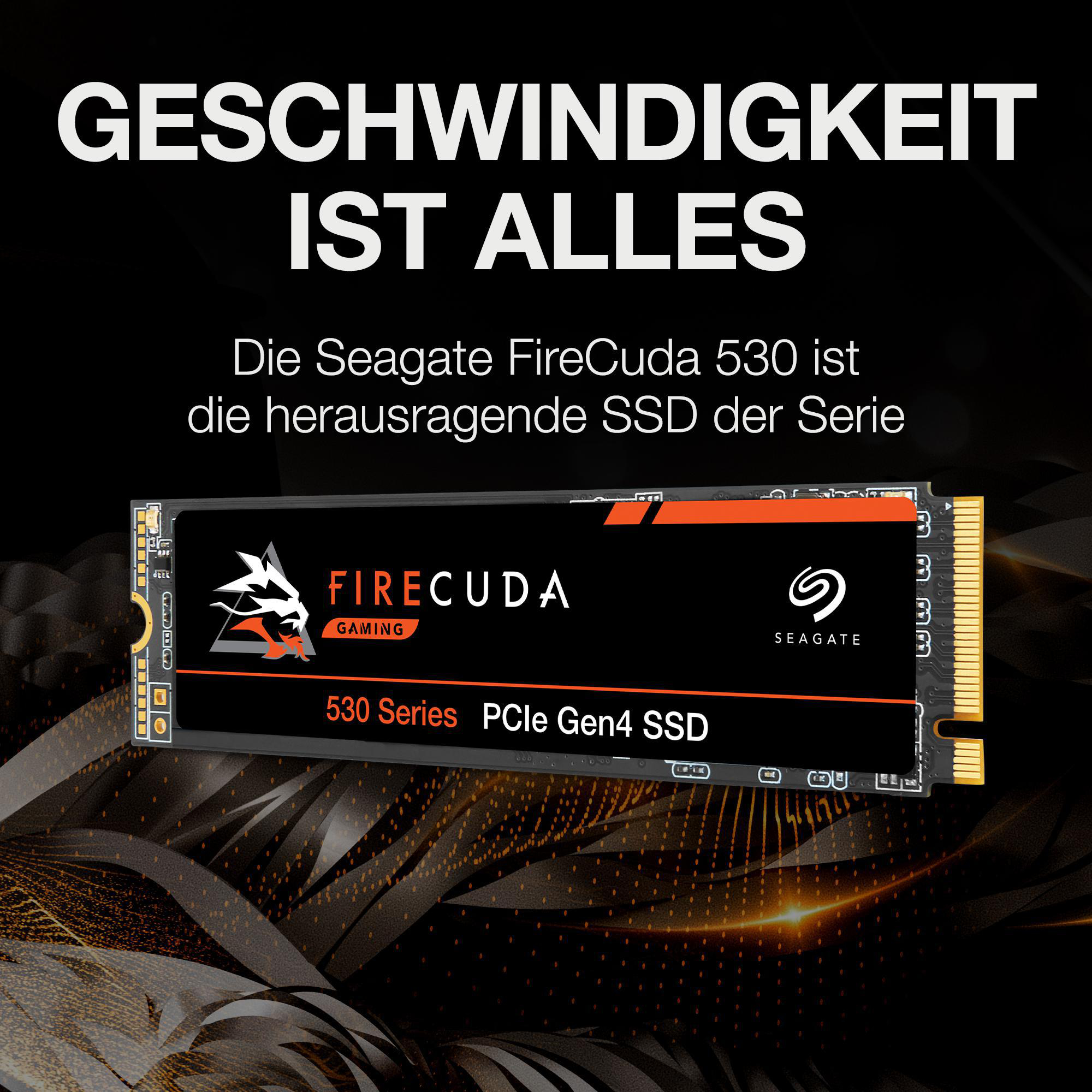 SEAGATE Firecuda 530 NVMe Festplatte Retail, 1 TB NAND Flash, SSD PCI Express, intern
