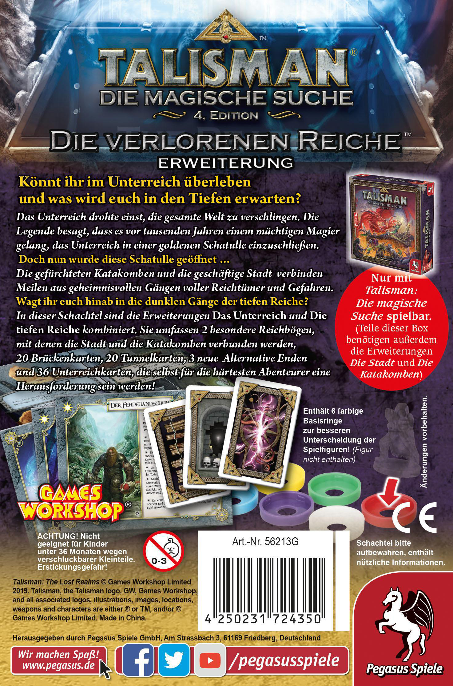 PEGASUS SPIELE Talisman: Die verlorenen Reiche [Erweiterung] Brettspiel Mehrfarbig