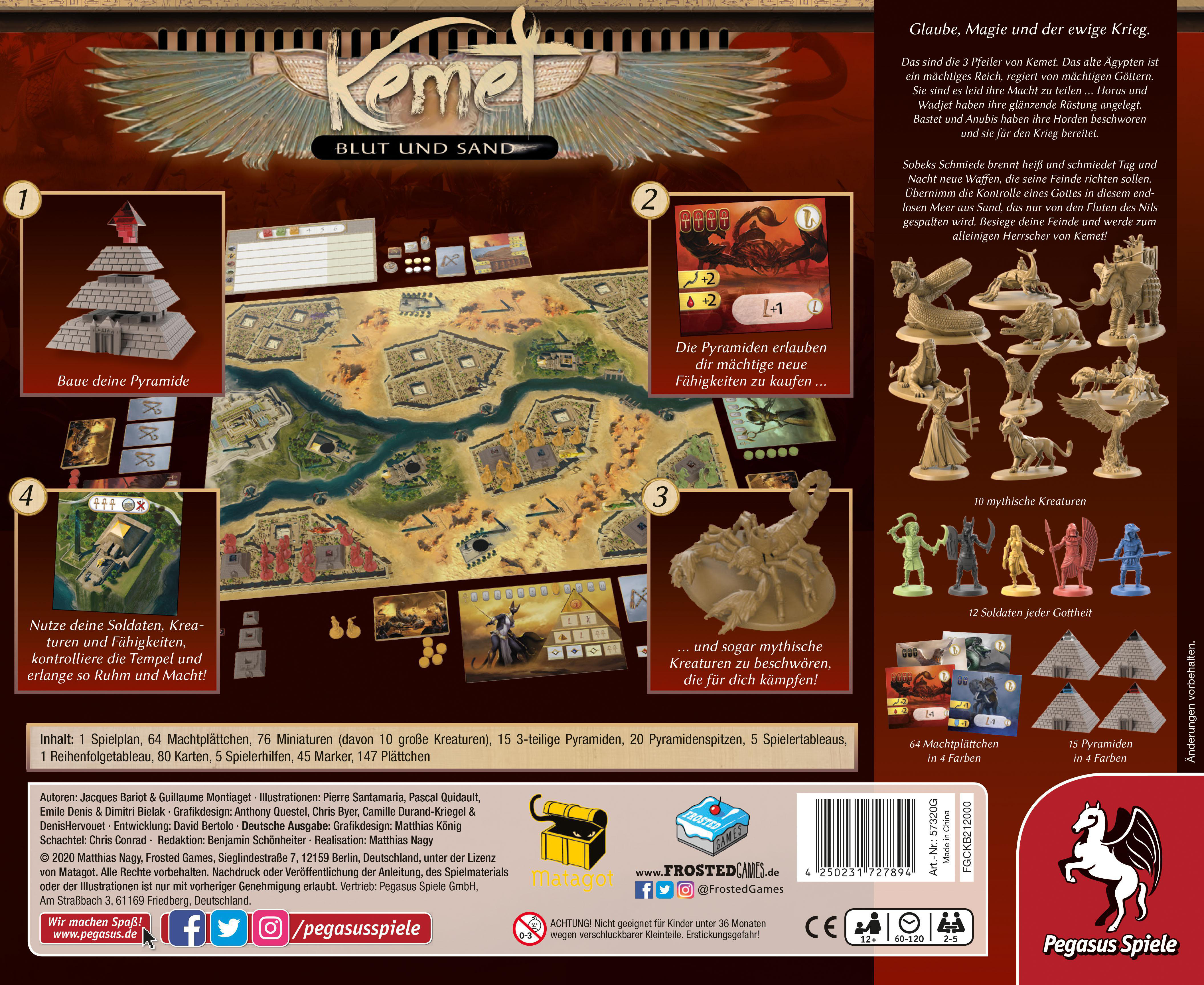 PEGASUS SPIELE Kemet - Blut und Sand (Frosted Games) Brettspiel Mehrfarbig