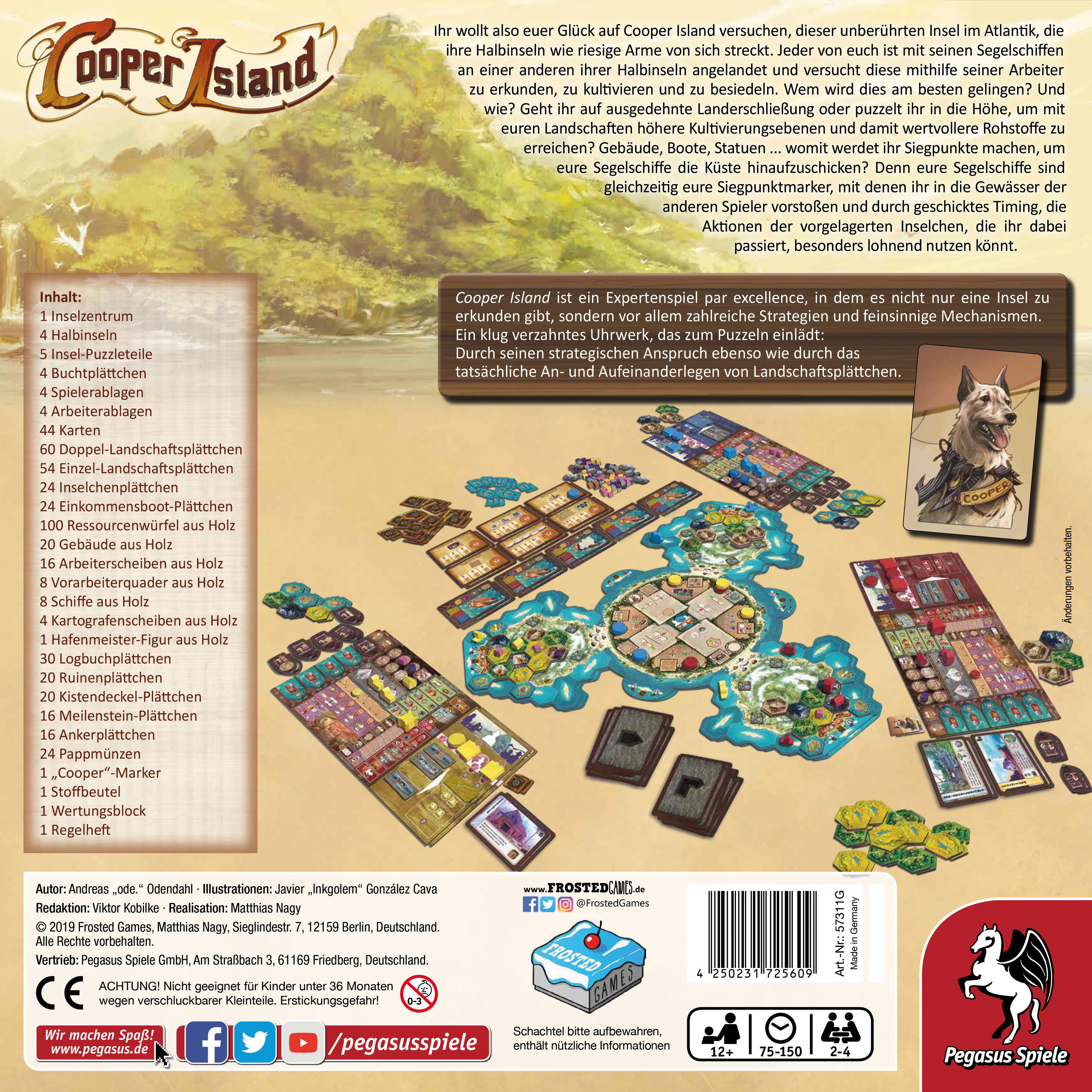 PEGASUS SPIELE Cooper Island (Frosted Games) Brettspiel Mehrfarbig