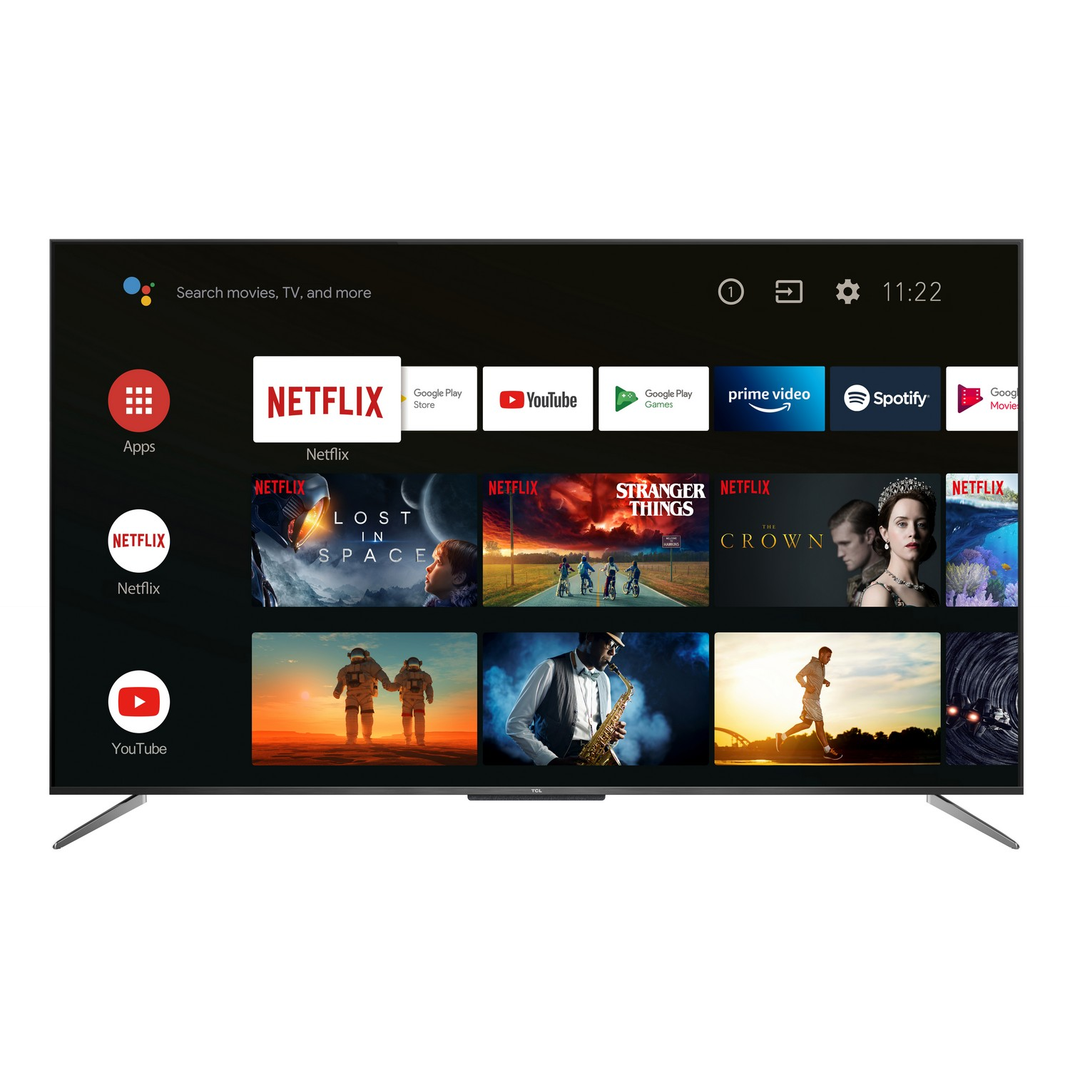 TV QLED 50" - TCL 50C715, Smart TV 4K UHD, AndroidTV, Dolby Atmos, HDR10+, Google Assistant integrado