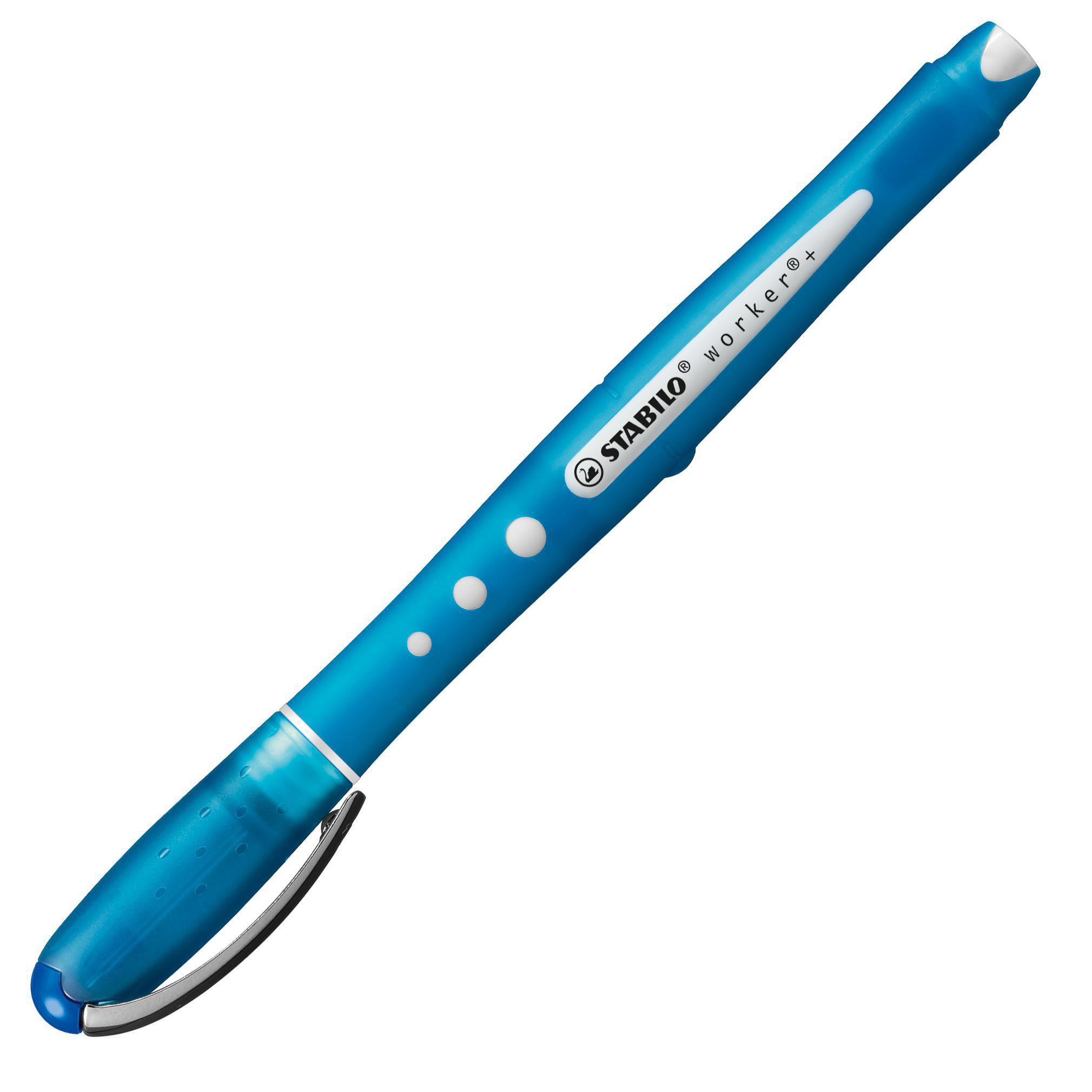 STABILO Tintenroller worker+ colorful, medium, Einzelstift Tintenroller Blau