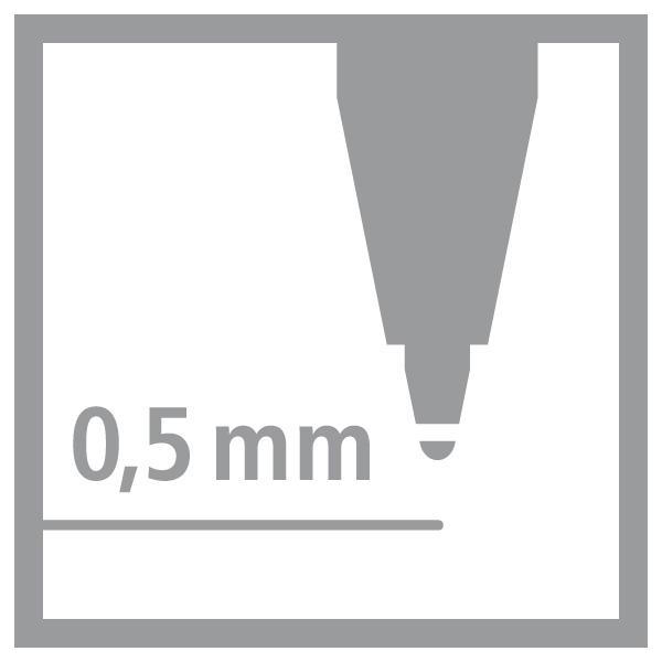 STABILO worker+ colorful, medium, Einzelstift Tintenroller Schwarz