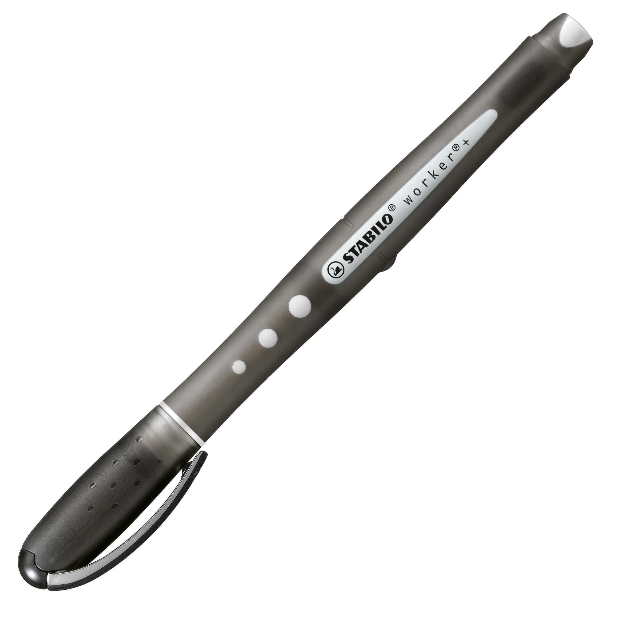 STABILO worker+ colorful, medium, Einzelstift Tintenroller Schwarz