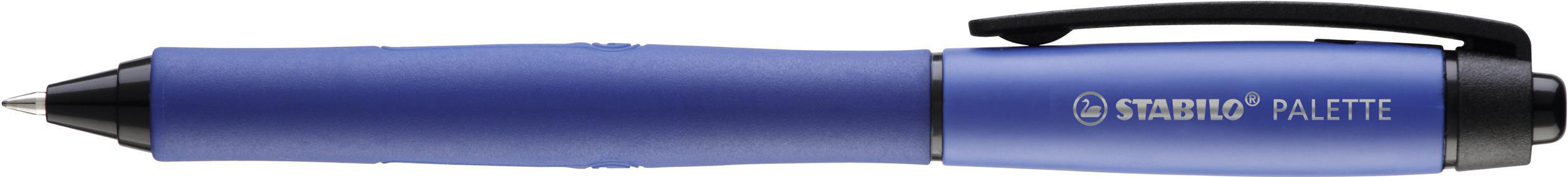 STABILO mit Druckmechanik, PALETTE, Strichbreite F (0.4 mm), Einzelstift Tintenroller Blau