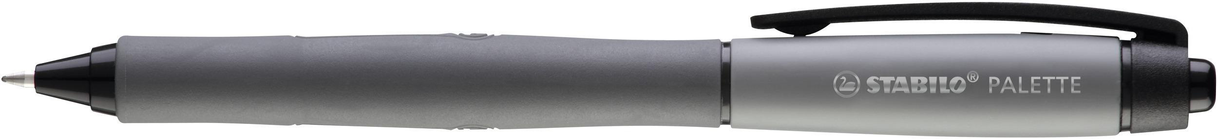 STABILO mit Druckmechanik, PALETTE, Strichbreite F (0.4 mm), Einzelstift Tintenroller Schwarz