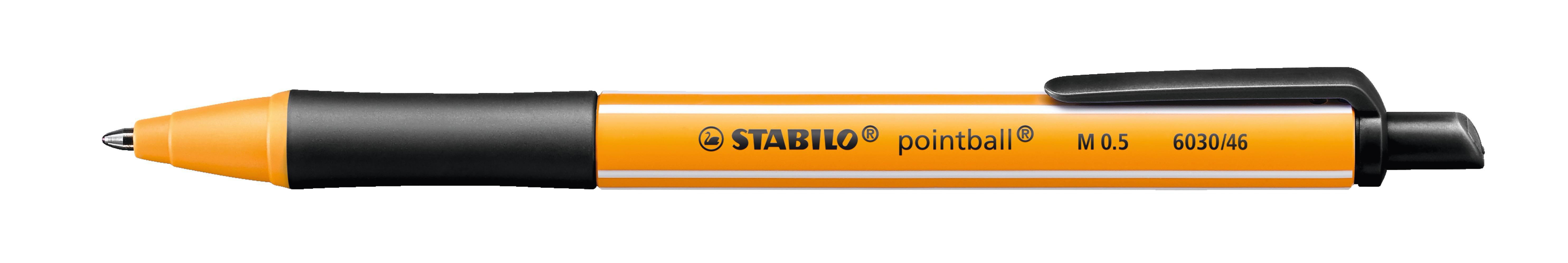 STABILO Pointball, Einzelstift Druck-Kugelschreiber Schwarz