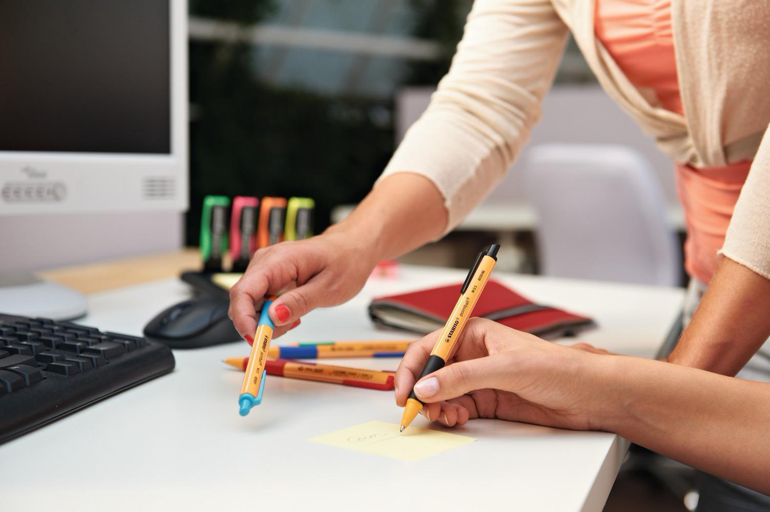STABILO Pointball, Einzelstift Druck-Kugelschreiber Schwarz
