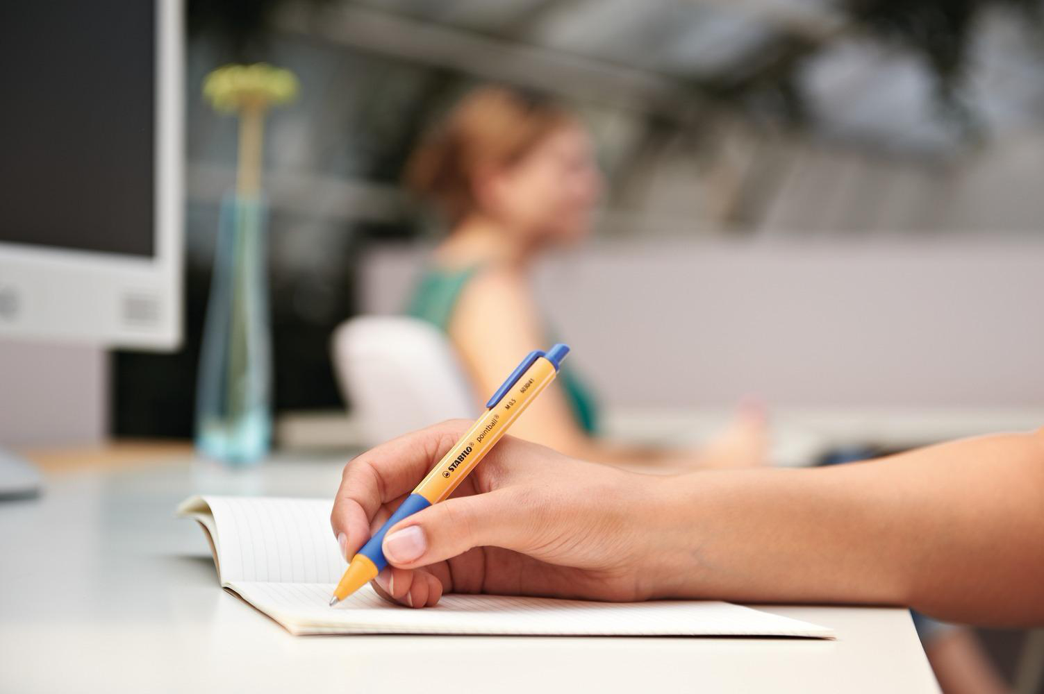 STABILO Pointball, Einzelstift Druck-Kugelschreiber Blau