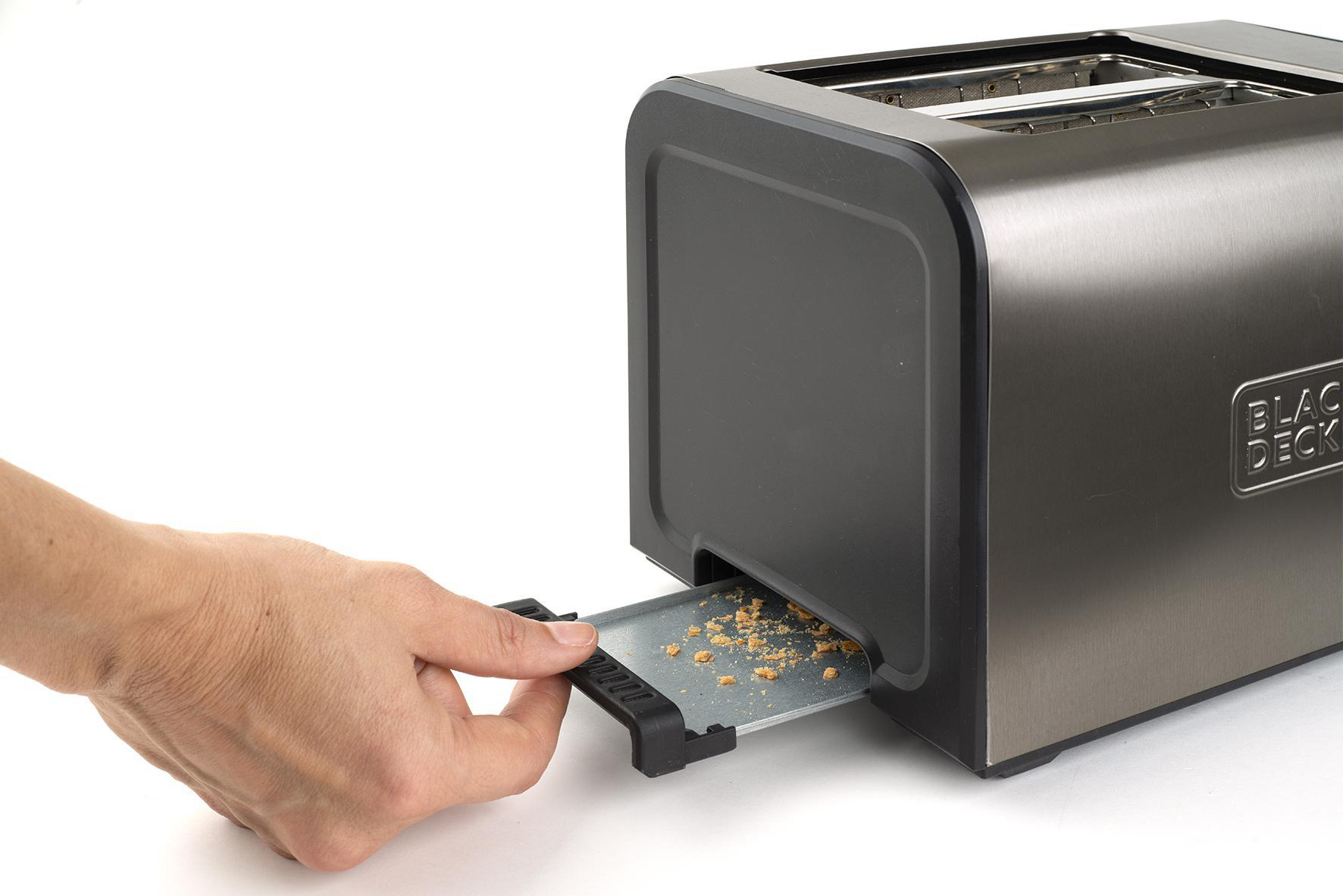 BLACK+DECKER BXTO1500E Toaster Edelstahl/Schwarz (1500 Watt, Schlitze: 2)