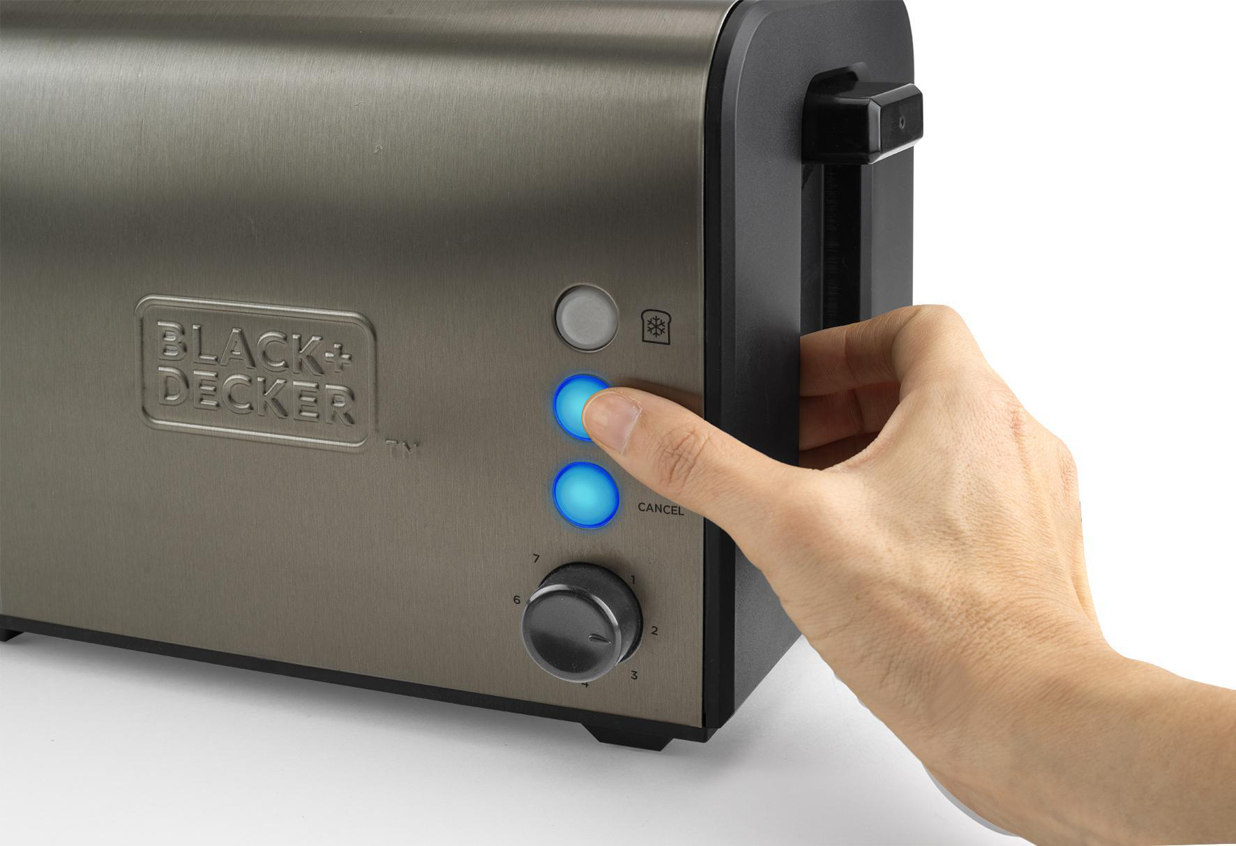 BLACK+DECKER BXTO1500E Toaster Edelstahl/Schwarz (1500 Watt, Schlitze: 2)