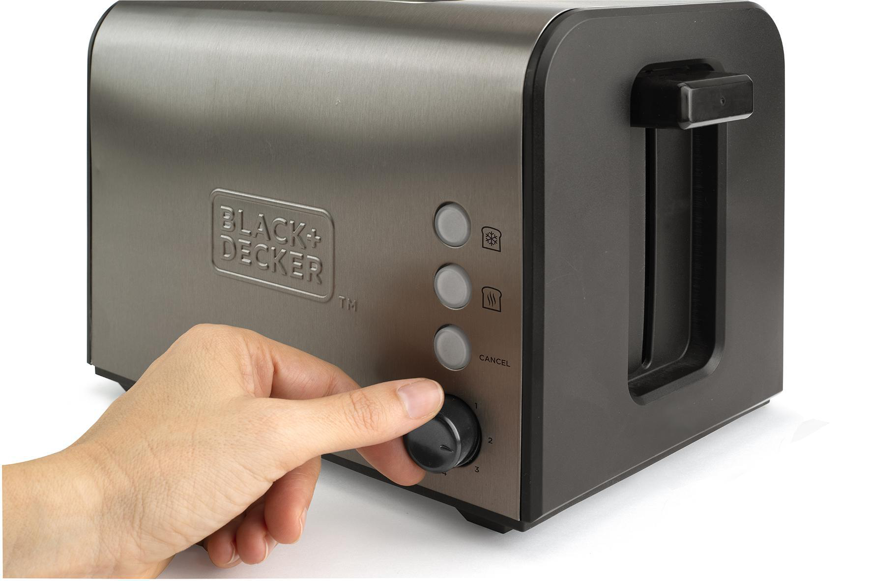 BLACK+DECKER BXTO1500E Toaster Edelstahl/Schwarz (1500 Watt, Schlitze: 2)