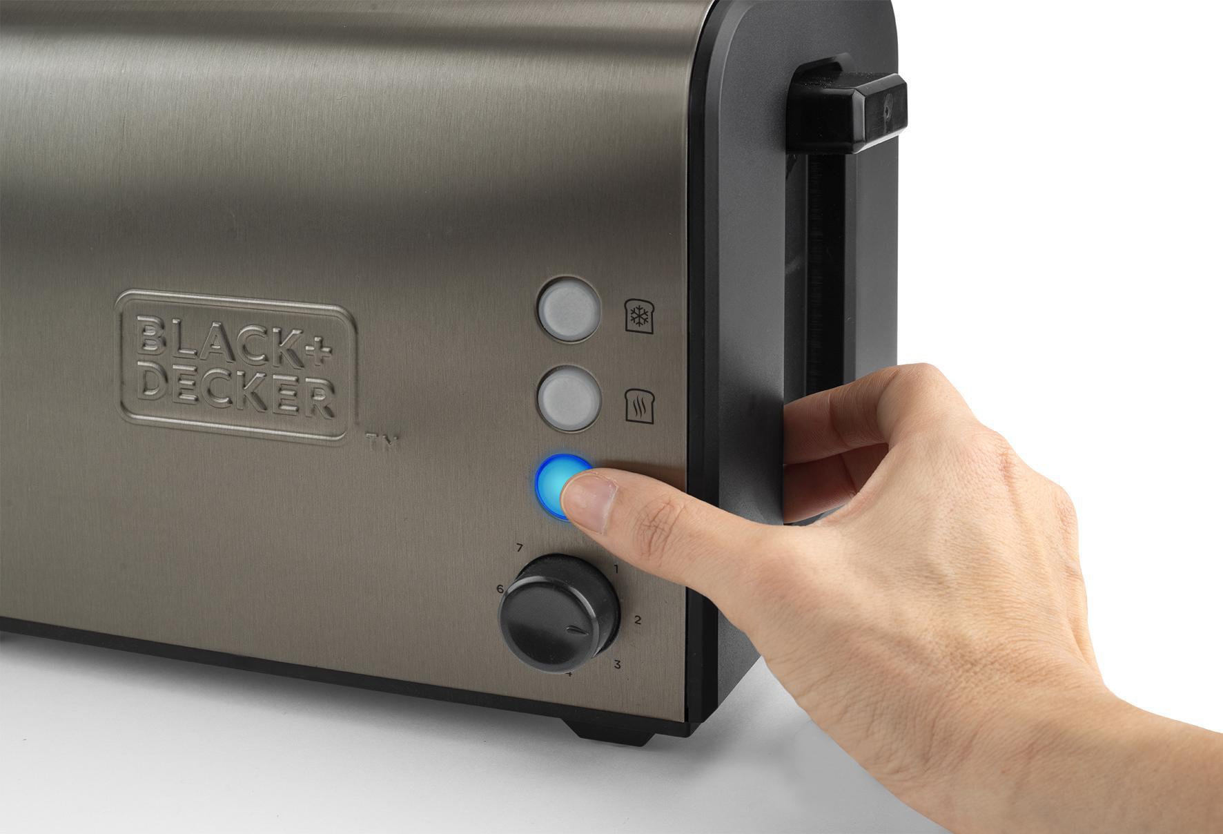 BLACK+DECKER BXTO1500E Toaster Edelstahl/Schwarz (1500 Watt, Schlitze: 2)