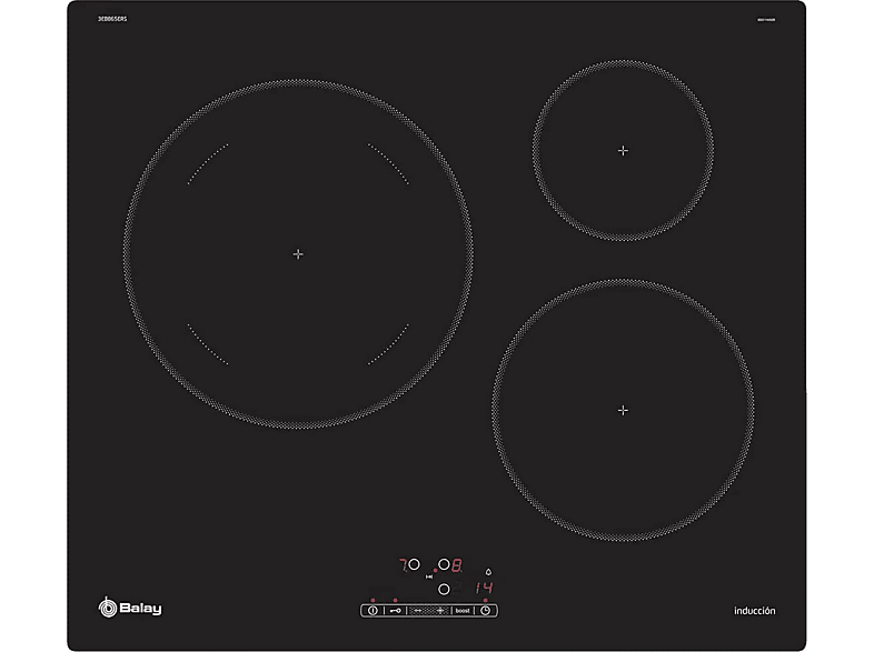 VidaXL Placa Vitrocerámica de Inducción 4 Zonas 60cm Negra