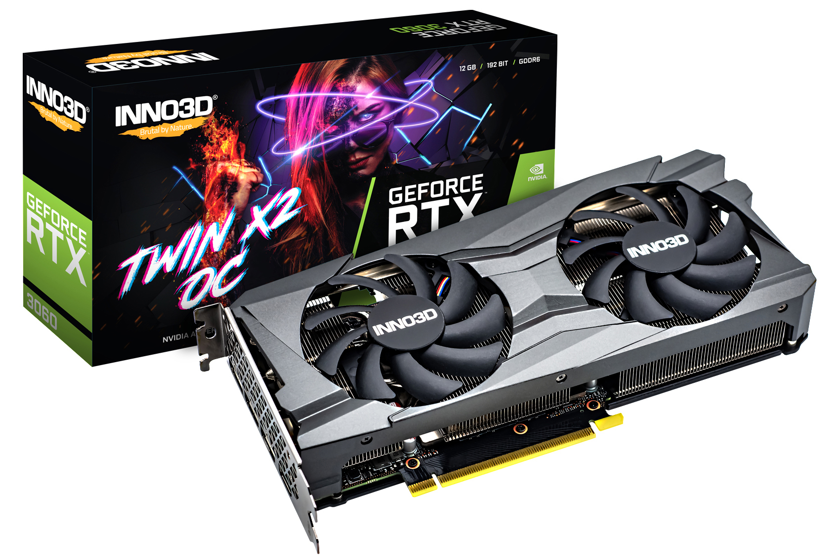 INNO3D GeForce RTX™ 3060 TWIN X2 OC (N30602-12D6X-11902120H) (NVIDIA, Grafikkarte)