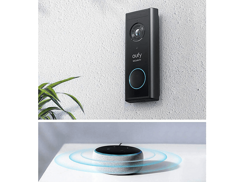 Sonnette Vidéo Eufy T8210C - Station Extérieure Noire, WiFi, B-WARE Fonctionnel