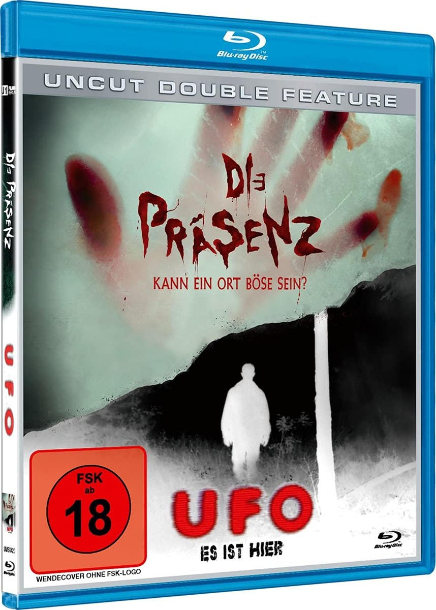 Blu-ray-Cover mit Hand, Text und Figur. Filmtitel auf Deutsch.