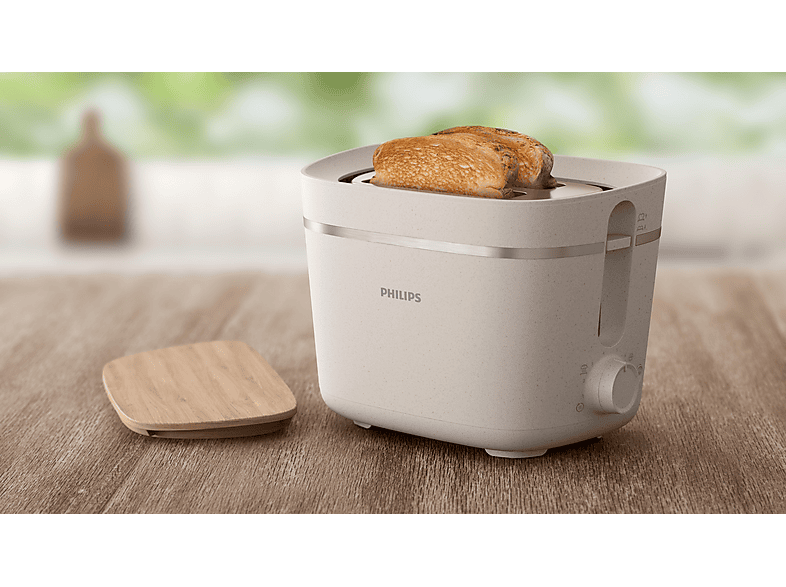 Philips HD2640/10 Eco Conscious Toaster (Silk white matte, 830 Watt, Schlitze: 2) — Foto 4 von 5
