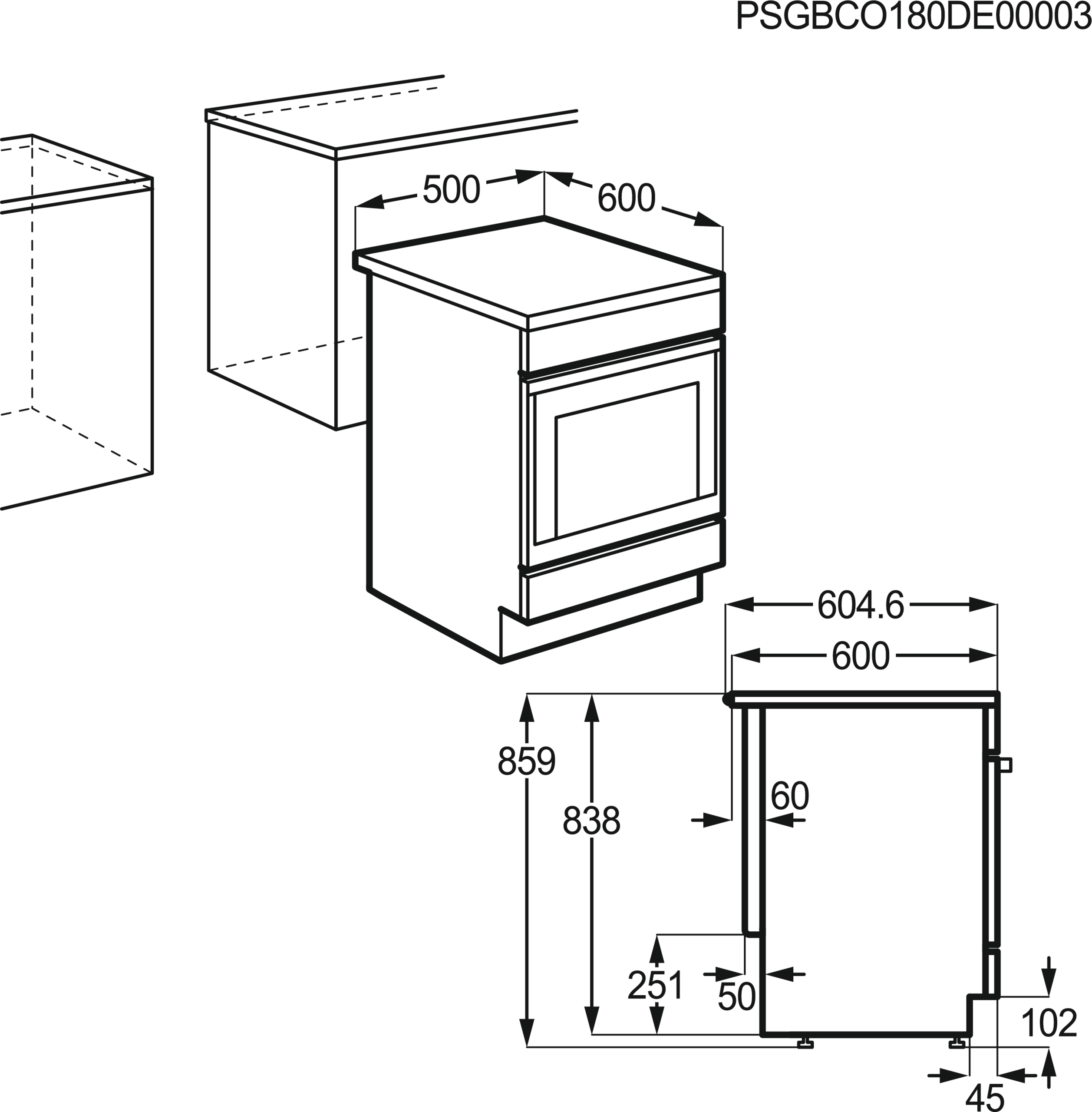 AEG CCB 5442 CBM Standherd (EEK A, Glaskeramik-Kochfeld, 57 l)