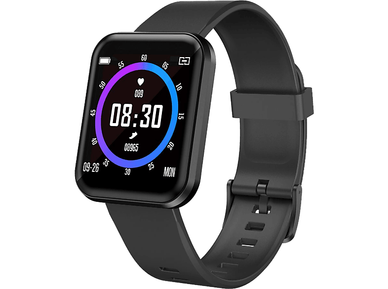 LENOVO E1 Pro - Smartwatch (Silikon, Schwarz)