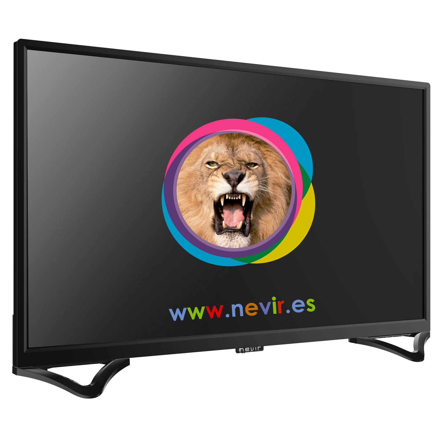 TV LED 32" - Nevir NVR-7712-32RD2S-N, HD Ready, DVB-T, Diseño Slim, Función Hotel, Negro