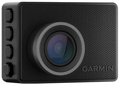 Caméra d'action Garmin noire avec objectif et boutons.