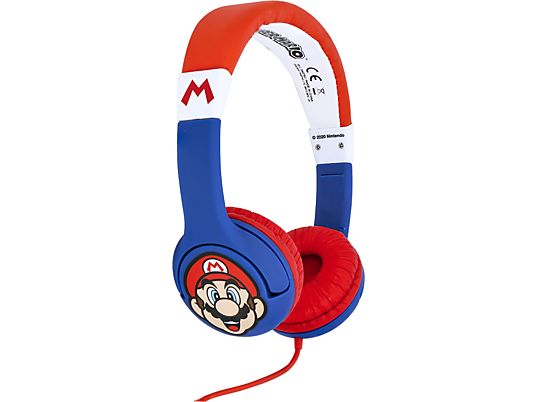 OTL TECHNOLOGIES Super Mario Enfants - casque de musique (On-ear, rouge Bleu)