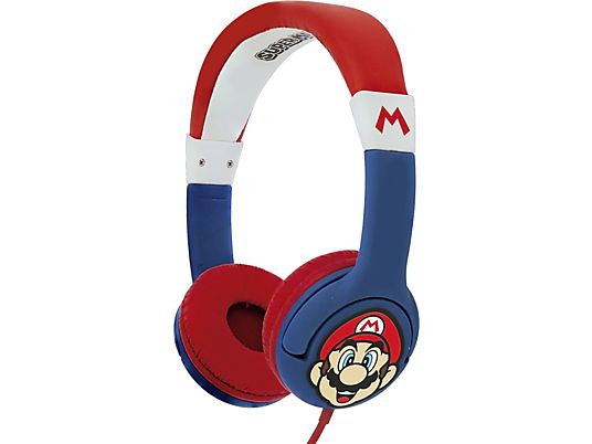 OTL TECHNOLOGIES Super Mario Enfants - casque de musique (On-ear, rouge Bleu)