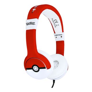 OTL TECHNOLOGIES Pokémon Poké Ball Bambini - cuffia (On-ear, rosso bianco)
