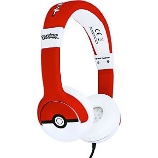 OTL TECHNOLOGIES Pokémon Poké Ball Bambini - cuffia (On-ear, rosso bianco)