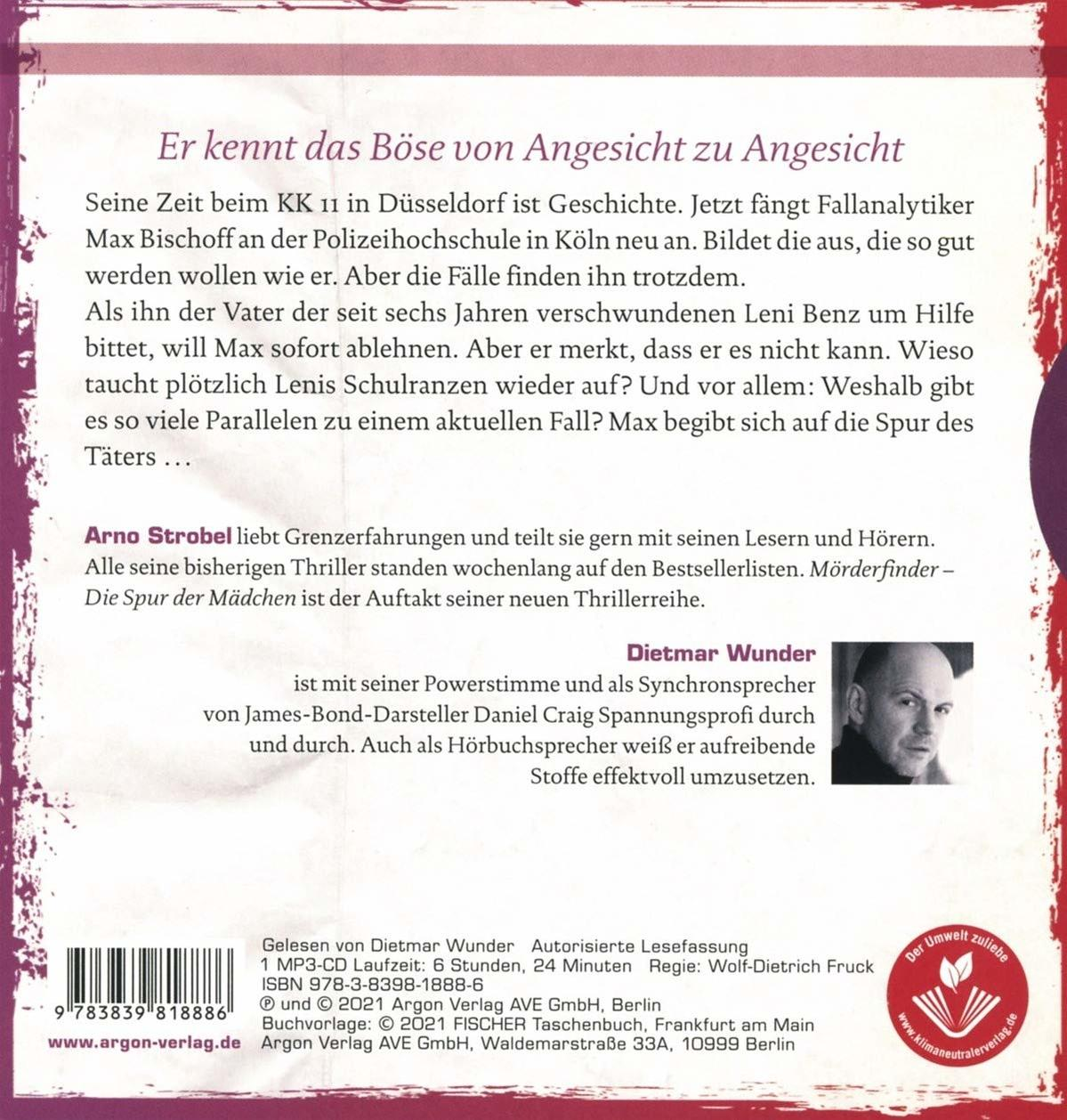 Dietmar Wunder - Mörderfinder - Die Spur - der Mädchen (MP3-CD)