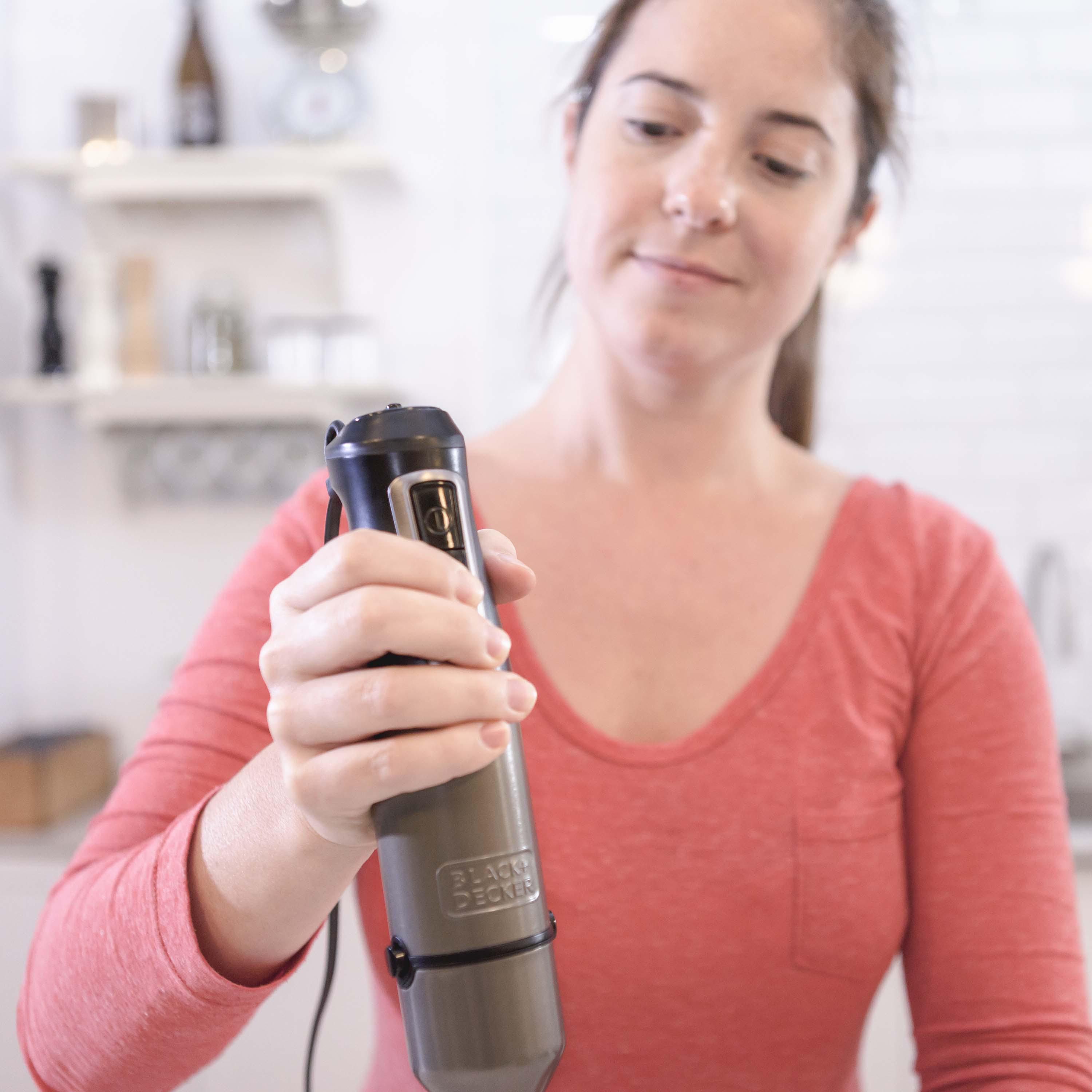 BLACK+DECKER BXHB1000E Stabmixer Edelstahl/Schwarz (1000 Watt)